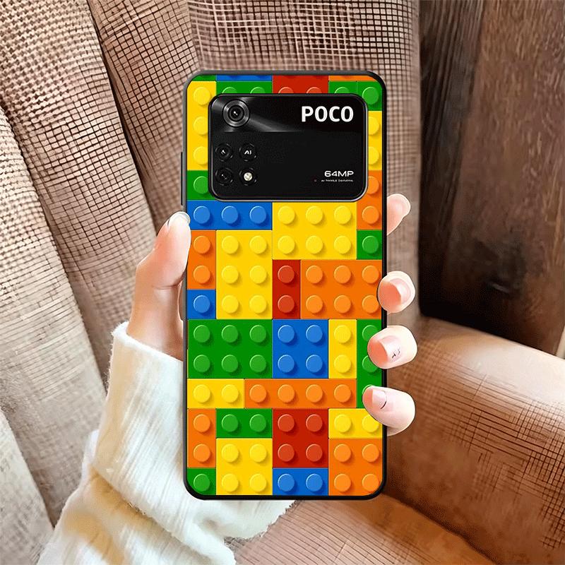 Fashion Building Blocks Pattern Soft Phone Case for Xiaomi Poco X5 X6 X7 X8 Pro Max X3 F7 F8 Ultra M8 M7 M6 M5 Redmi 15 15C 14C