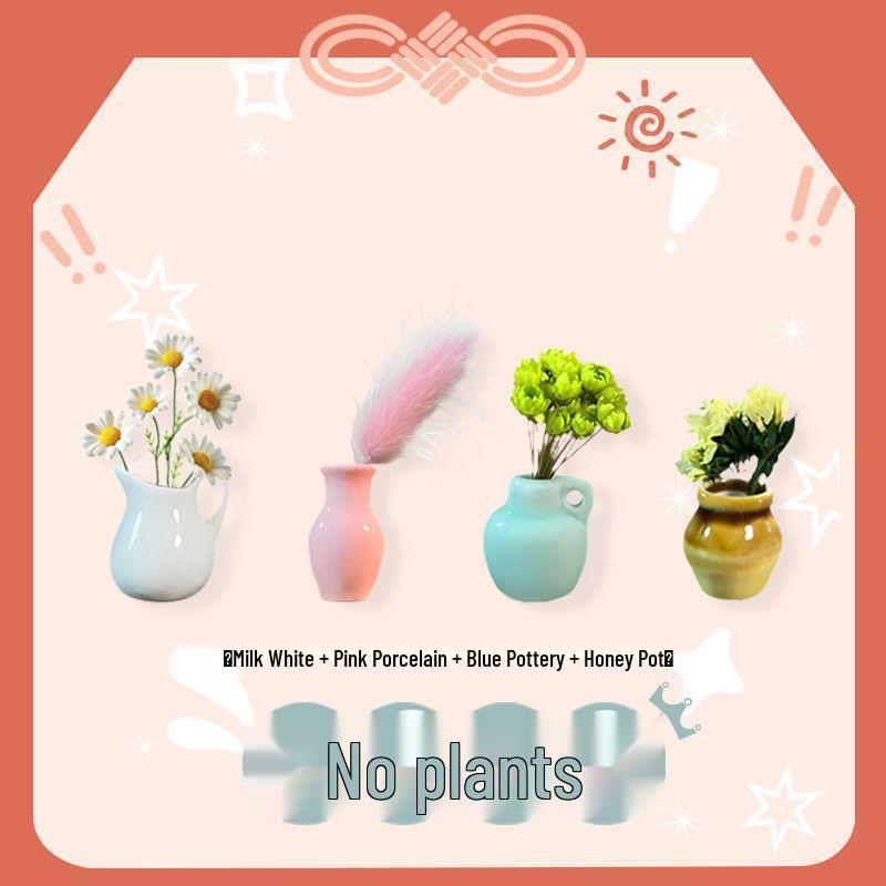 Handmade 3D Ceramic Vase Magnet for Hydroponic Plants & Flowers