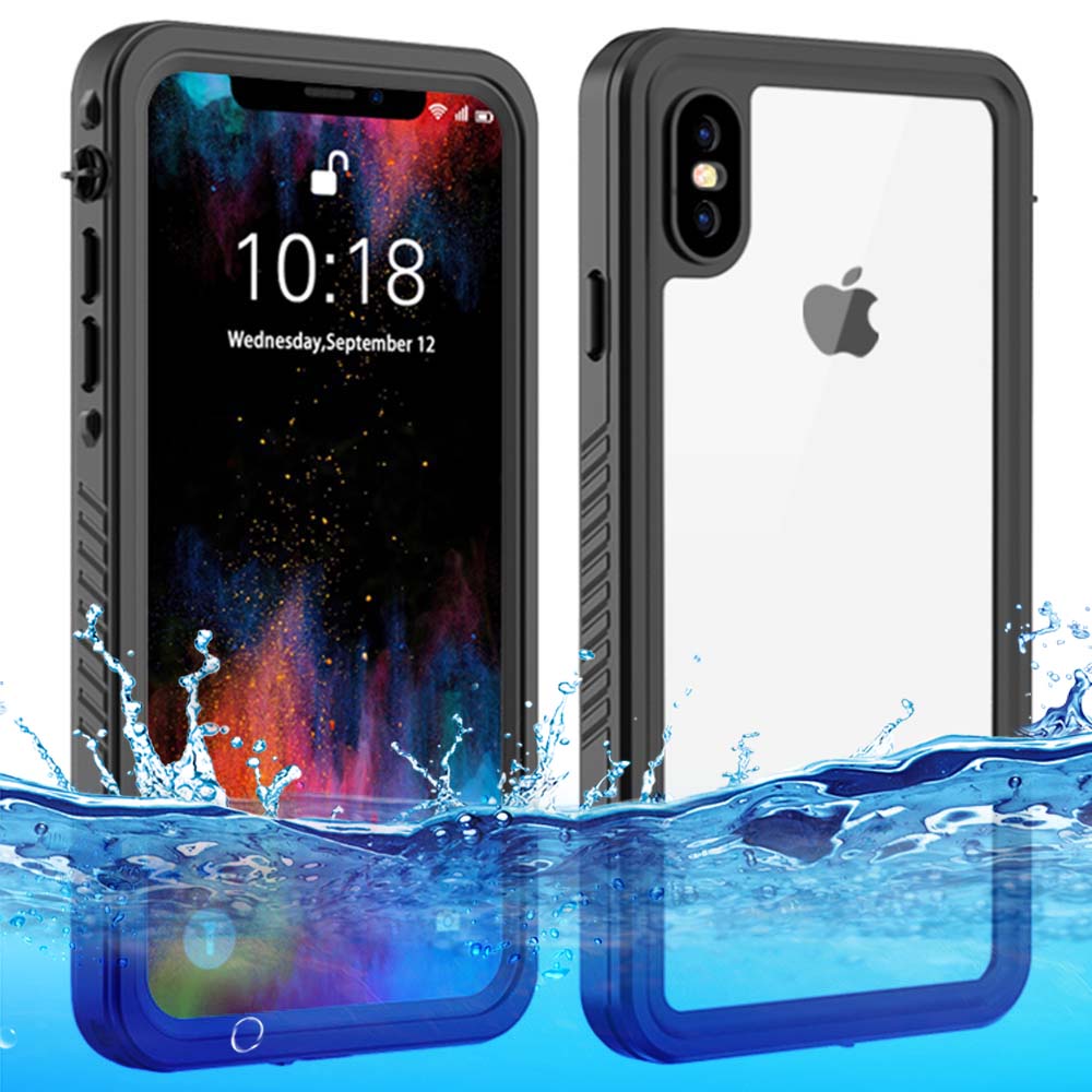

FS Series For iPhone XS Max Waterproof Diving Phone Case Underwater IP68 Full Body Dustproof Clear Cover A