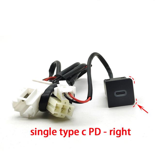 Pro VW Golf 6 Jetta 5 MK5 Scirocco 2006 - 2012 Nabíječka do auta USB PD Rychlé nabíjení QC3.0 Auto Adaptér pro nabíjení telefonu Tlačítko