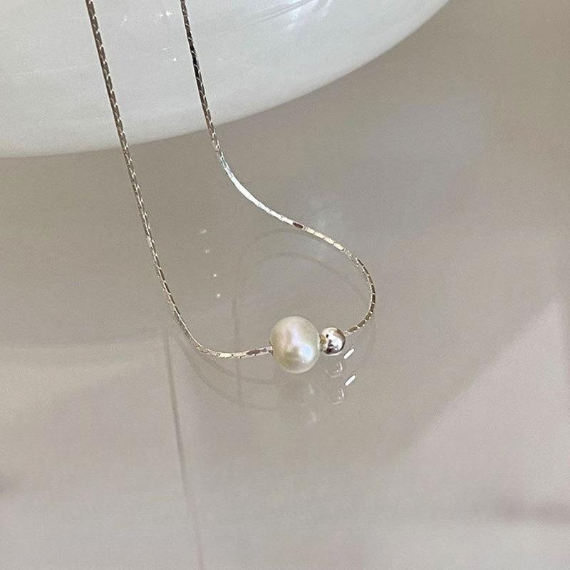 

Ожерелье с каплями лавы, цепочка с жемчугом на ключицу, нишевое ощущение высокого класса, цепочка из змеиной кости, новый стиль