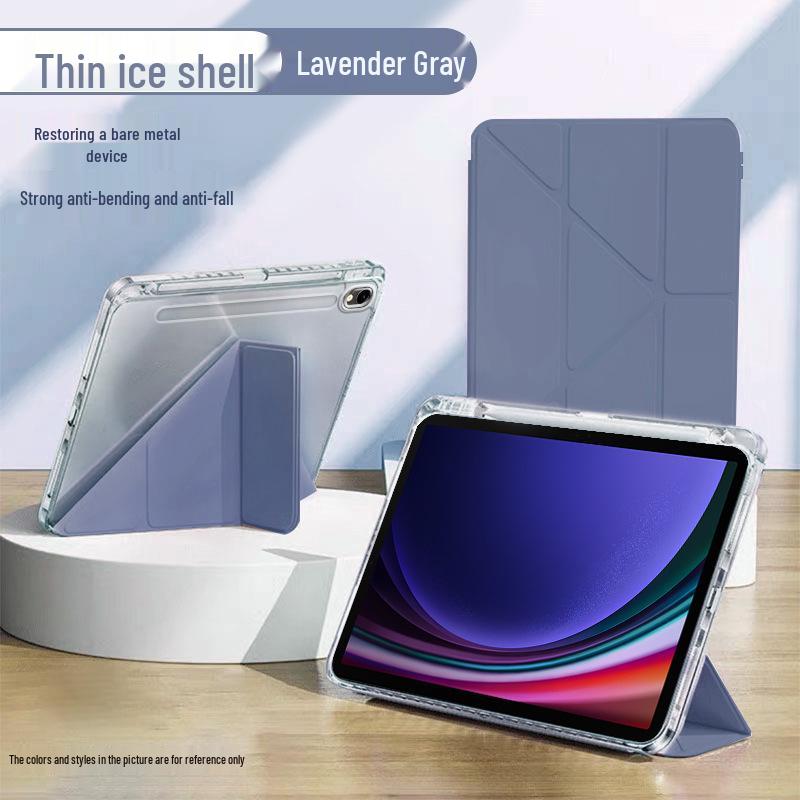 Samsung Galaxy Tab S9 Protective Case: 3+Y Fold, Transparent Acrylic, Full Coverage