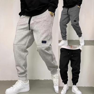 Autumn New Solid Color Guard Pants High Street Fashion Brand Retro Casual Leggings Trousers for Men
