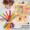 Fun 3In1 Wooden Stick Tower Game, Arithmetic Early Education Montessori Toys, Thinking Training Parent-Child Interactive Toy