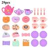 Kids  Childrens Tea/Pastry Playset Toy Simulation Pretend Play Food Playset for Children Montessori Toddler Children Gift Present Kitchen Girl