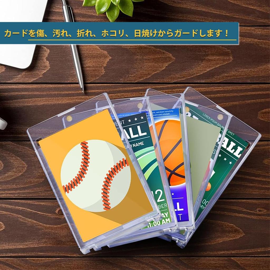 Magnetischer Lader von 10 Ladern 10 Kartenlader 35pt Ständer Pokeka Sammelkarte UV-Schutz mit Basis Schwarzer Ausstellungsständer Kartenhülle Schutz Aufbewahrung