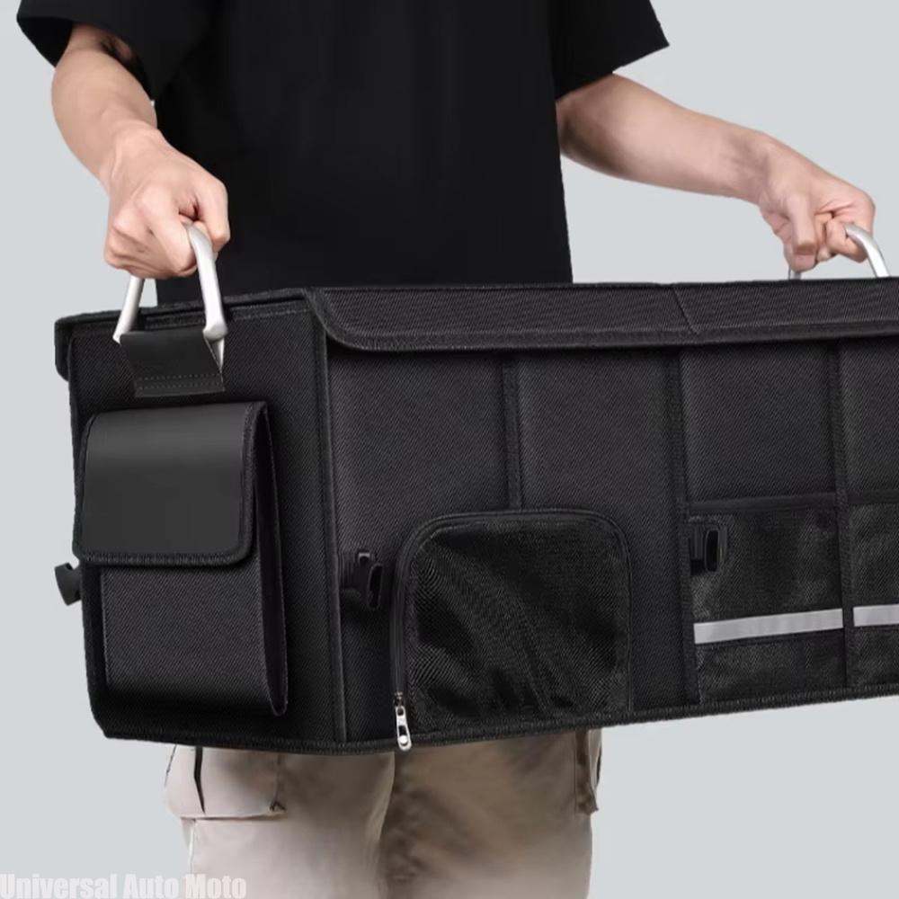 Portable Foldable Trunk Storage Box Waterproof Oxford Cloth Large Capacity Car Organizer for Camping Fishing Universal