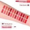 Long-Lasting 3-Color Lipstick & Lip Gloss Set - Double Headed Design for Natural, Lustrous Texture - Perfect Holiday Gifts for Women