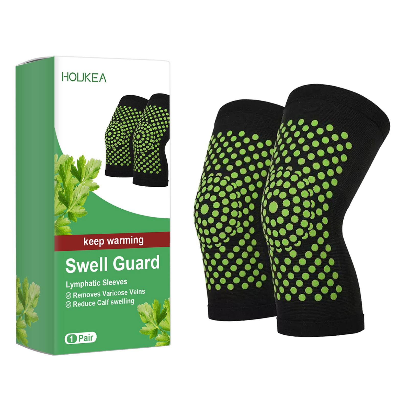 HOUKEA HKB05-A010-1-GN1 Self-Heating Lymphatic Knee Sleeves Swell Guard Knee Bandage A