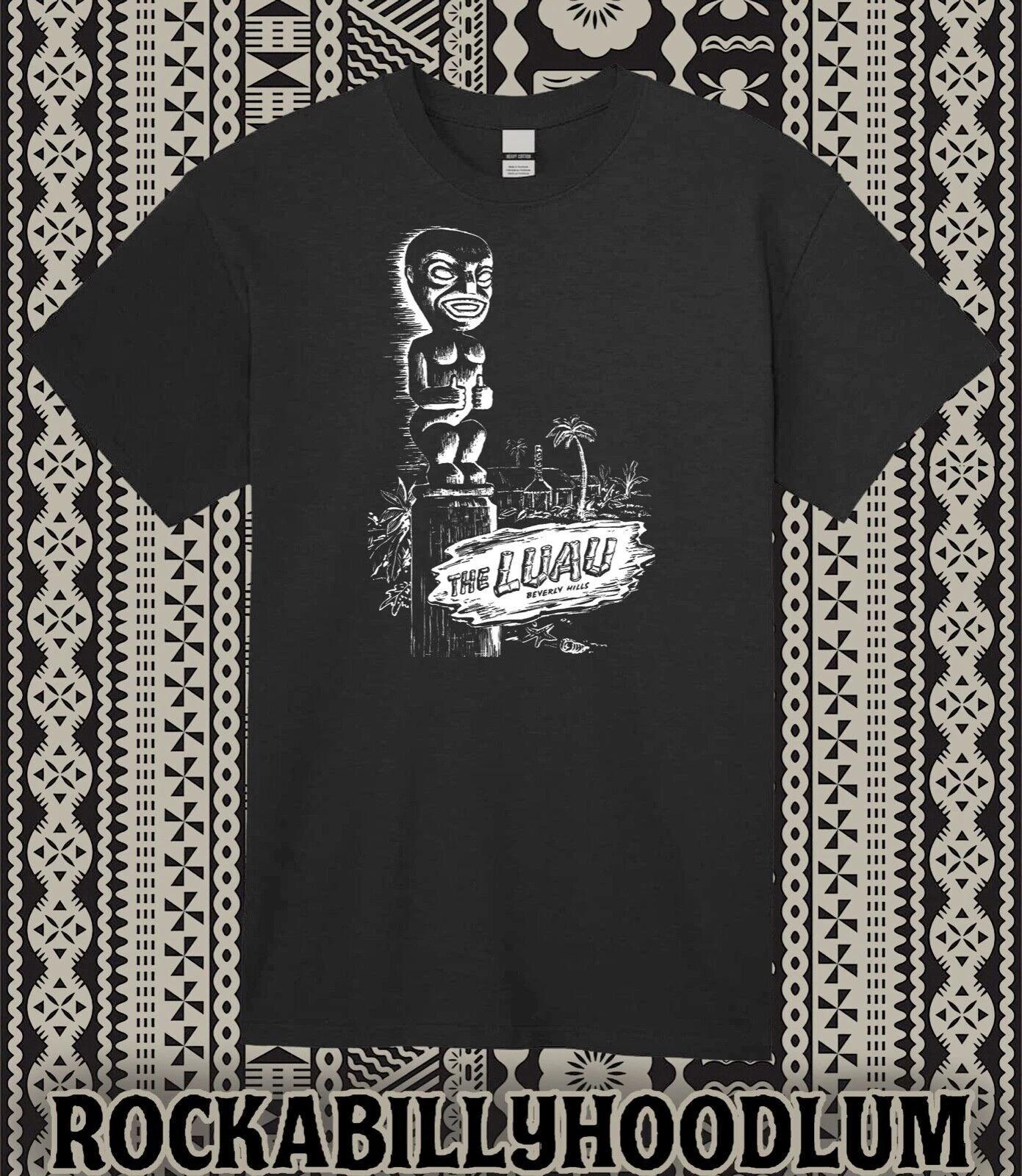 Retro Tiki Art Tee T Shirt Cotton Mug Bar Restaurant The Luau Beverly Hills 4XL
