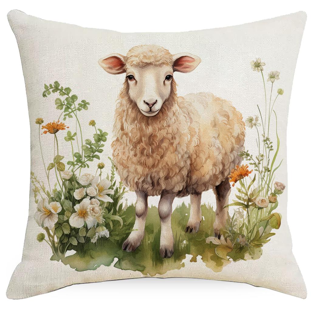 New Easter Bunny Easter Egg Sofa Decorative Pillow Cushion Cover