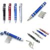 8-in-1 Tragbarer Aluminiumlegierung Schraubendreher Stift-Tasche Mini Schraubendreher Stift Reparatur Handwerkzeuge Set - Wechselbare Bits für einfache Reparaturen & Demontage