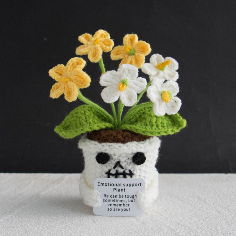 Halloween Positive Energy Knit Ghost Doll Ornament