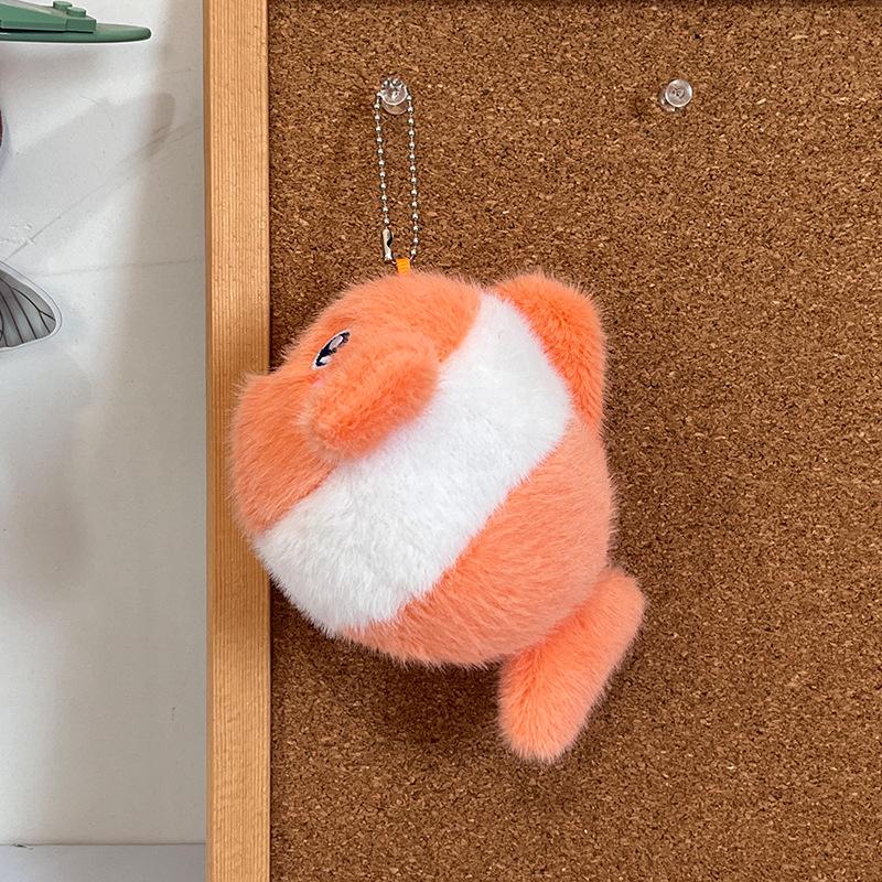 1Pcs Soft Simulation Animal Whale Small Pendant Turtle Ocean Animal Plush Keychain Starfish Pp Cotton Plush Toy Home Decoration