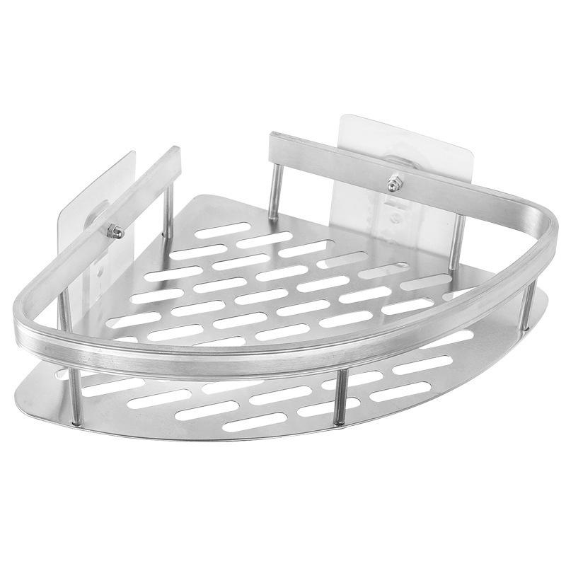 Seamless Wall-Mounted Space Aluminum Triangle Bathroom Storage Rack
