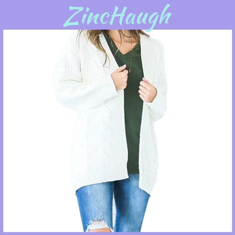 Stylish Loose Long Sleeve Women Cardigan With Casual Knitted Sweater Outwear Coat