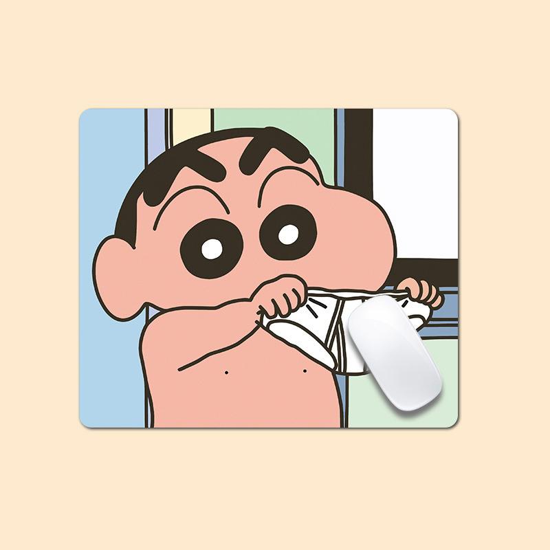 Crayon Shin-Chan Oyun Mouse Pad'i Anime Sevimli Masaüstü Fare Altlığı Bilgisayarlar Ofisler Oyuncular İçin Fare Altlıkları Kaymaz Kolay Temizlenir