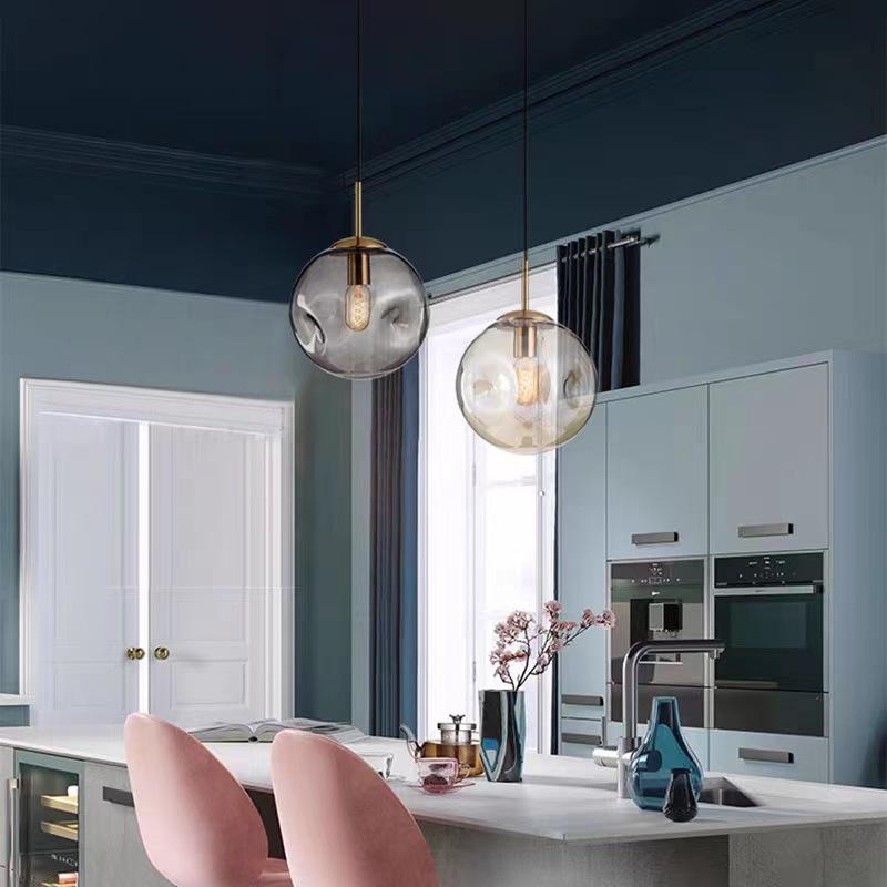 Modern Nordic Glass Pendant Light for Coffee Shop or Bedroom