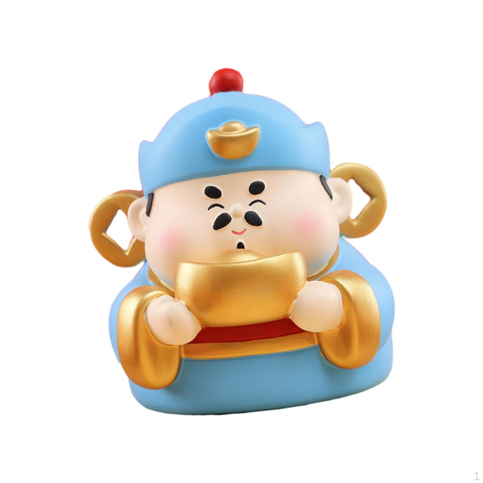 Chinese Wealth Deity Figurine for Abundant Home Blessings Style A