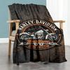 Harley-davidson Motorcycles Personalized Text Blanket Multi-purpose Customizable Blanket Soft Warm Cozy Great for Picnics Bed Office Chair Bedding