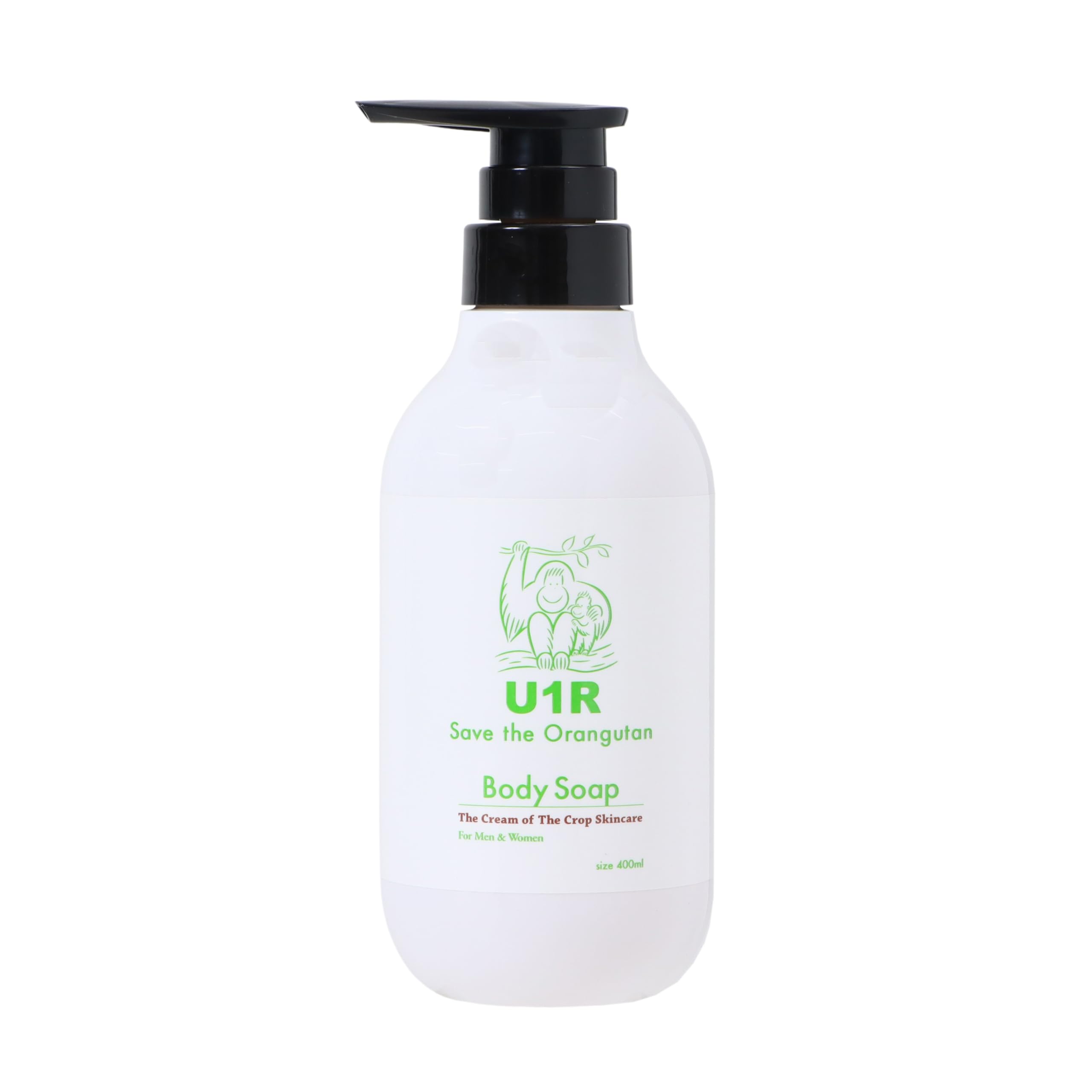 

U1R Body Soap 400ml, 98% Naturally Derived Ingredients, Contains Moisturizing Ingredients