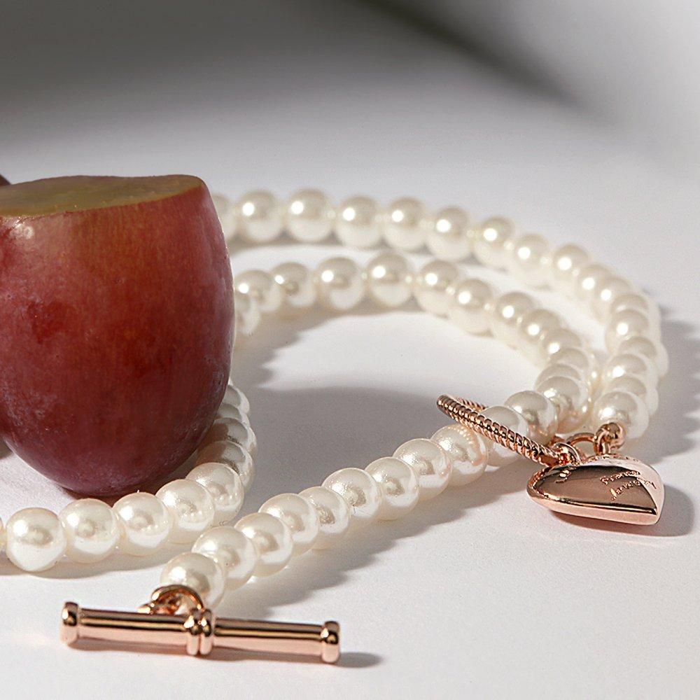 [Luvre Paris] Louvre Plump Herz Perlenkette Na0575