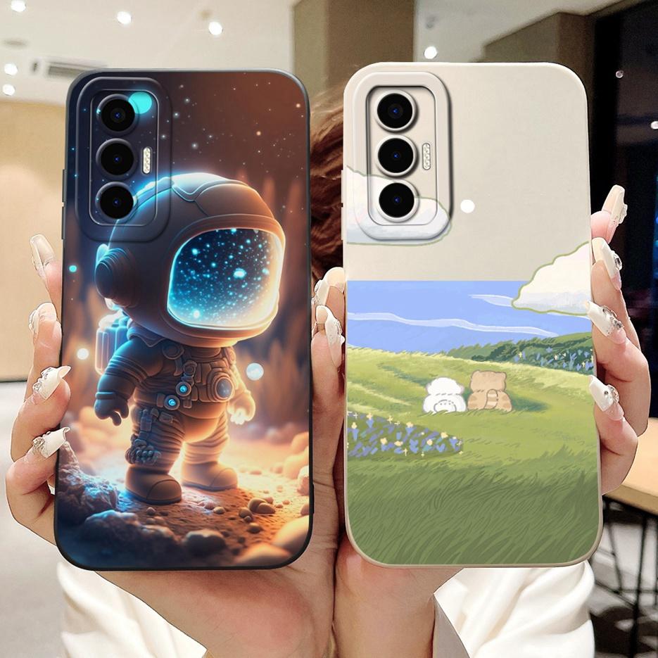 For Tecno Pova 3 Case LF7n Stylish Candy Panted Cover Shockproof Phone Case For Tecno Pova 3 Pova3 Soft Fundas 6.9'' Matte Coque