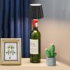 Metal Dimmable Bottle Lamp Rechargeable 2000mAh LED Wine Bottle Lamp 3 Colors Dimmable Touch Control for Family Restaurant & Bar