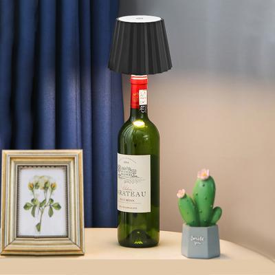 Metall Dimmbare Flaschenlampe Wiederaufladbar 2000mAh LED Weinflaschenlampe 3 Farben Dimmbar Touch-Steuerung für Familienrestaurant & Bar