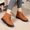 Fashion Women Winter Boots Ladies Snow Boots Lace Up Ankle Boots Female Non Slip Plush Fur Shoes Keep Warm Ankle Botas Plus Size 35-43
