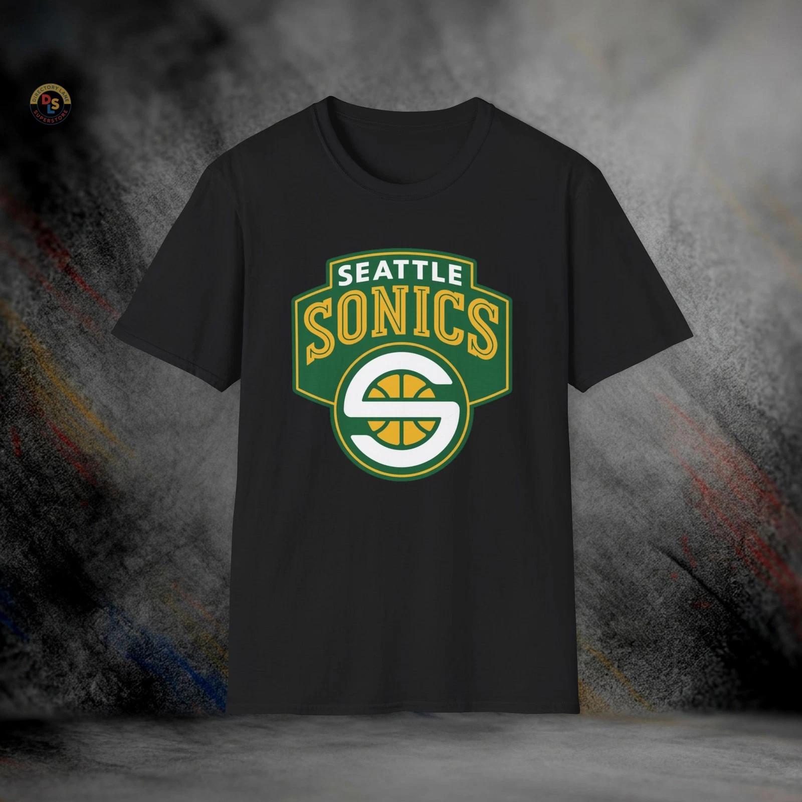 Seattle Sonics Defunct Retro Basketball T-Shirt | Softstyle Tee L