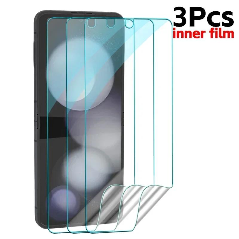 Flip 7 Full Coverage Inner Hydrogel Film for Samsung Galaxy Z Flip 7 Flip 6 5 Tempered Glass Screen Protectors Camera Lens Films