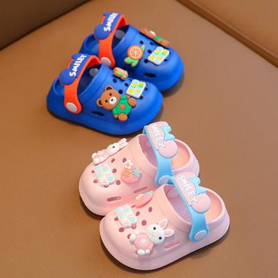Kinder Sandalen Hausschuhe, Jungen Sommer Weiblich In Kleine Kinder Baby Indoor Weiche Unterseite Rutschfeste Cartoon Kinder Kopf Loch Schuhe
