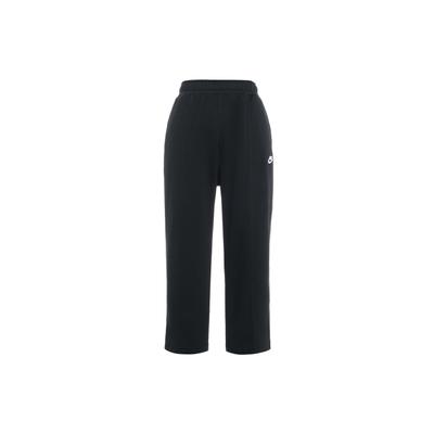 Solid Color Letter Logo Straight-Leg Cropped Casual Pants Men Bottoms Black DX0544-010