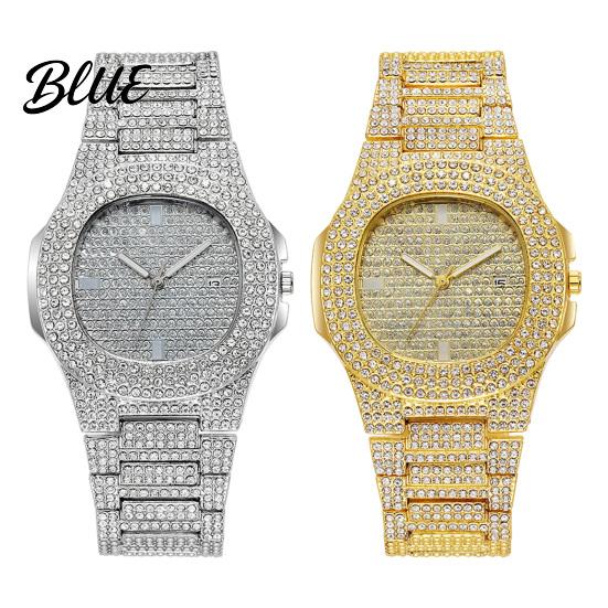 Sparkling Rhinestone Watch Quartz with Full Diamond Bezel And Dial