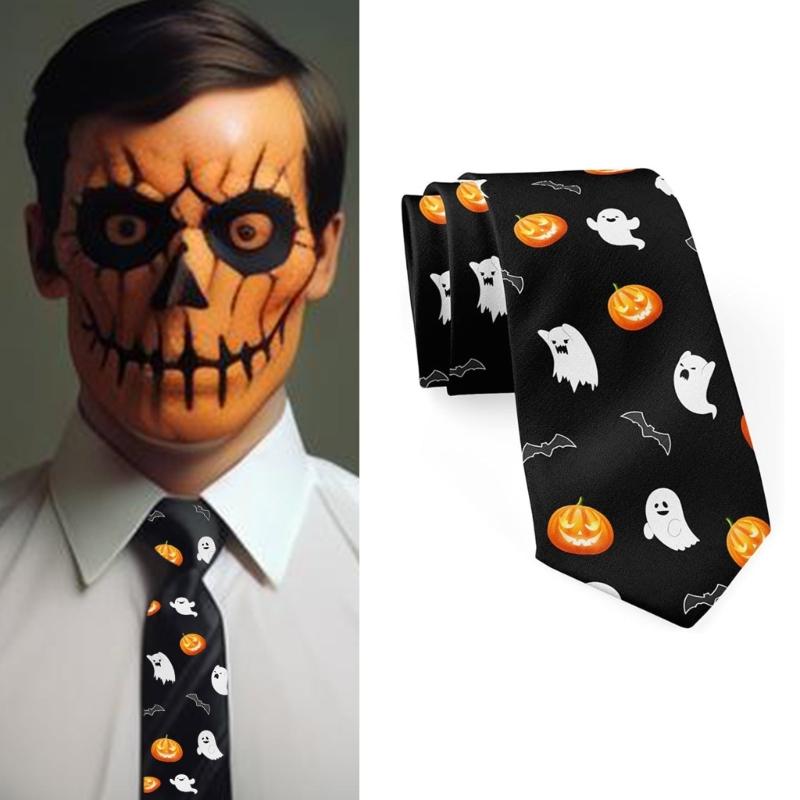 Reusable Natural Friendly Halloween Necktie Lightweight Comfortable Party Costume Styling For Adults