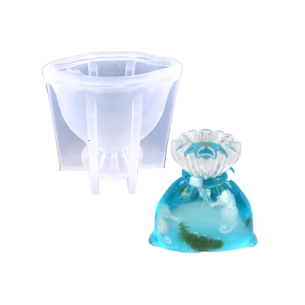 Crystal Silicone Mold DIY Crafts Molds Blessing Bag Shape Silicone Jewelry Part Moulds for DIY Jewelry Making and Crafts
