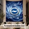 Custom Text Tapestry Brighton & Hove Albion Football Print Wall Tapestry Indoor Living Room Wall Decor