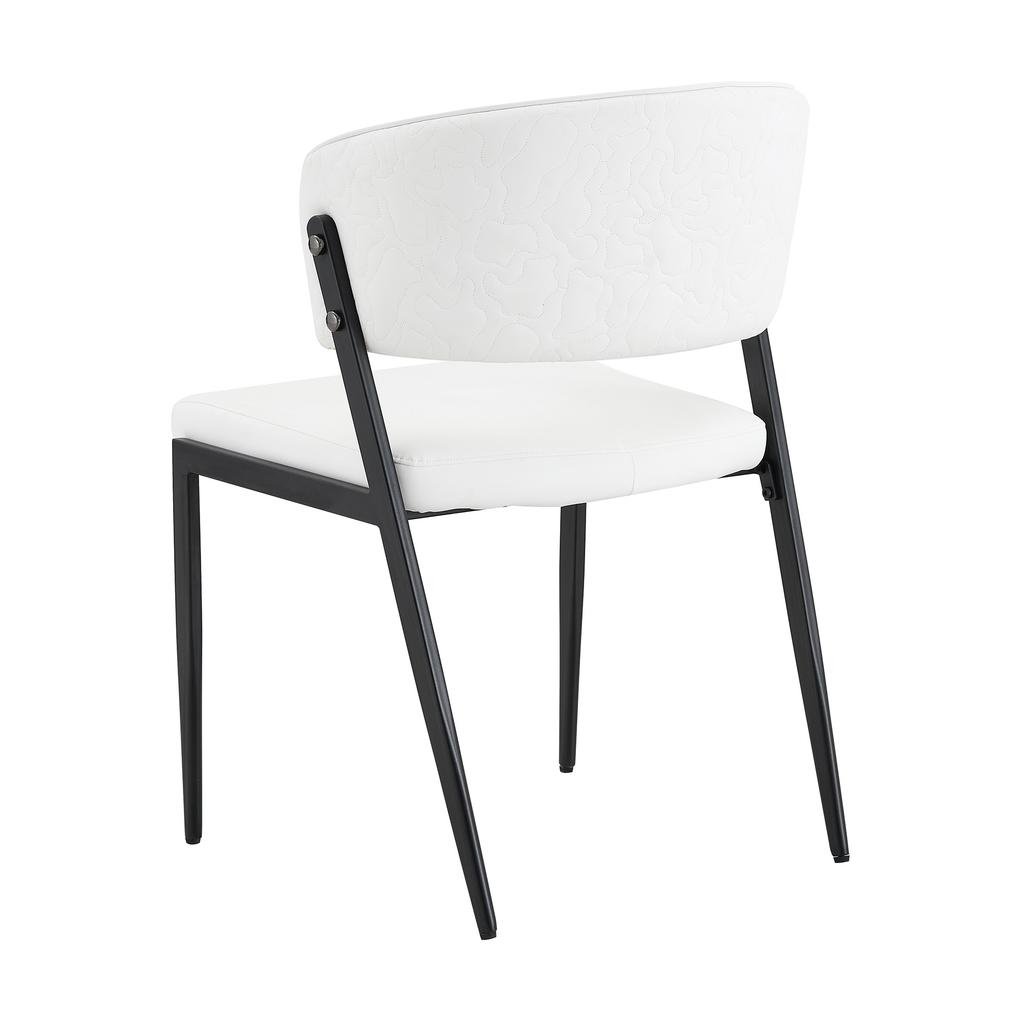 Set of 2 Modern Dining Chairs with Metal Frame, Upholstered Seat and Backrest – Sturdy