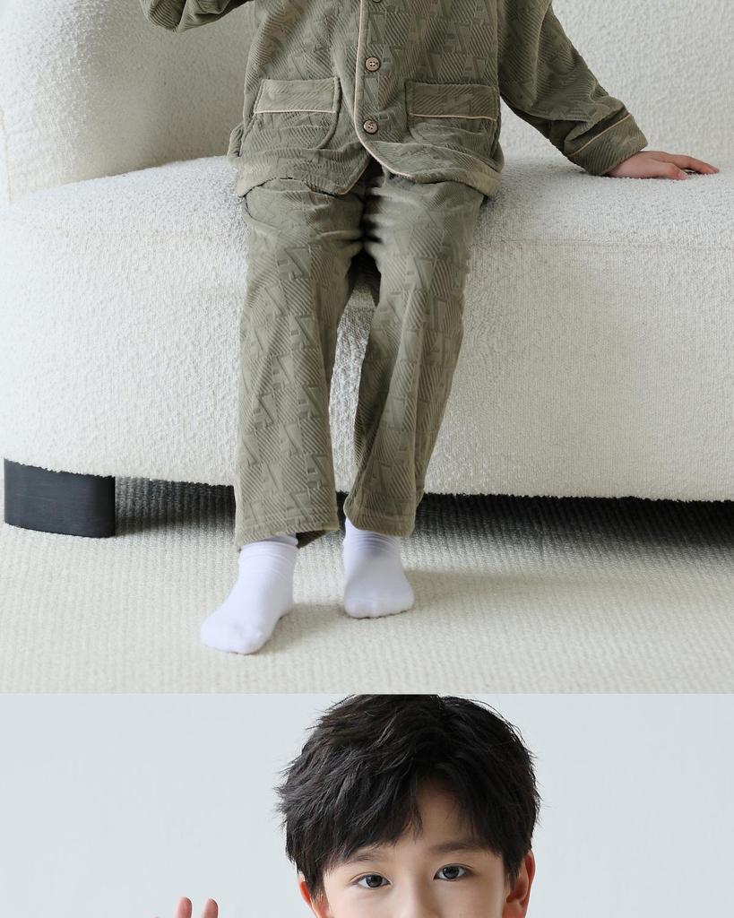 Boys' Thick Fleece Pajamas - Autumn/Winter 2025 Collection