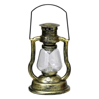 Battery-Operated LED Lantern, Ideal for Camping, Disaster Preparedness, Power Outages, and Outdoor Use (Gold)