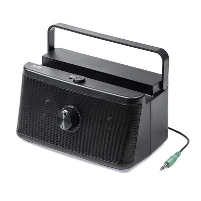 Sanwa Direct Hand Speaker, kabelový, TV, sluchátkový, suchý, na baterie, USB, délka kabelu 5 m, černý 400-SP087