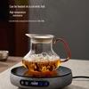 Eight Thousand Lines Glass Teapot with Titanium Lid