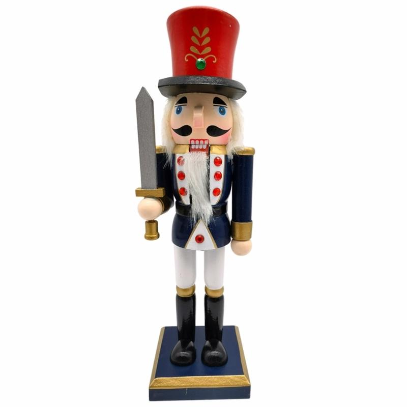 King Soldier Shape Figurine Wood Decorations for Office Unique Desktops Ornament