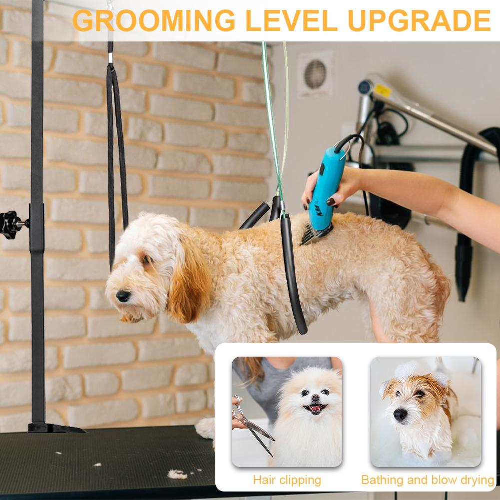 Dog Grooming Table Arm Iron Pet Grooming Stand with Clamp Height Adjustable Fixed Dog Beauty Stand for Pet Nail Clipping Haircut