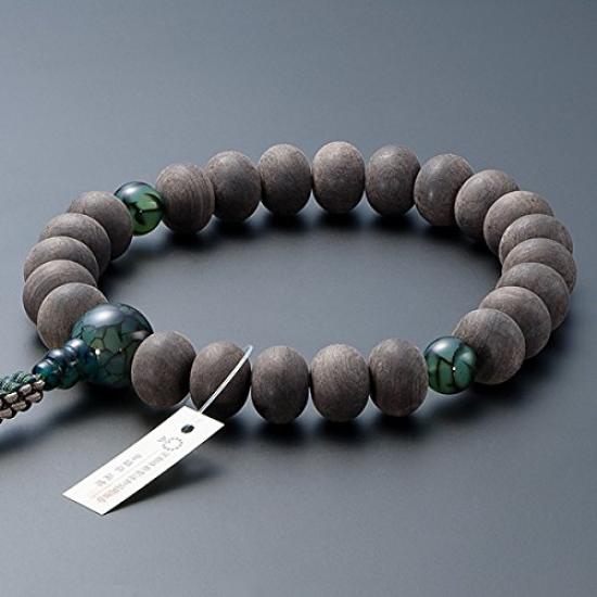 Buddhist Altar Shop Takita Shoten Prayer Beads Jodo Shinshu Authentic Rosary Beads Ebony Mandarin Dragon Pattern 23 Pure Silk String Tassels Prayer