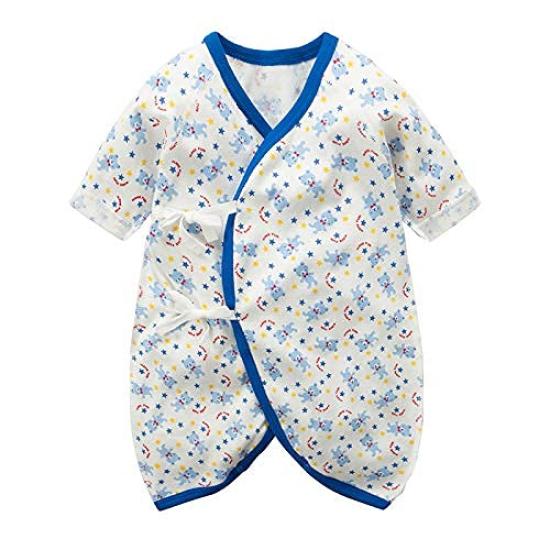 Litchii Guusii Newborn Baby Combi Short Cotton Baby Long Sleeve Underwear Cute Blue Underwear, 6-Piece Set, Undershirts, Undershirts, 100% Clothes,