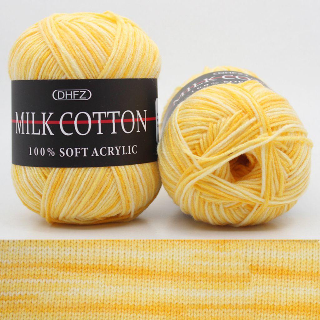 50g/roll Double Knitting DIY Crafts Warm Sewing Supplies Knitting Thread Knitted Yarn Milk Cotton