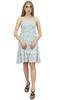Bimba Women's Rayon Short Casual Dress Off White Shibori Printed Dresses -