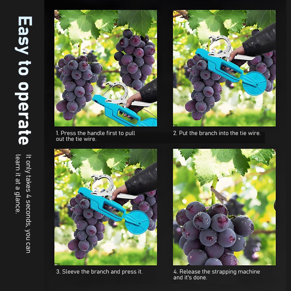 Plant Tying Machine Tape Tool for Tomatoes Peppers Grapes Cucumbers and Vining Vegetables, Great for Gardeners Farmers